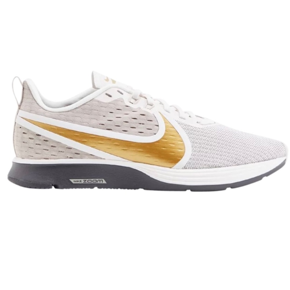 Nike- Wmns Zoom Strike 2 Metallic Gold Running Shoe- Size 6